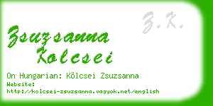 zsuzsanna kolcsei business card
